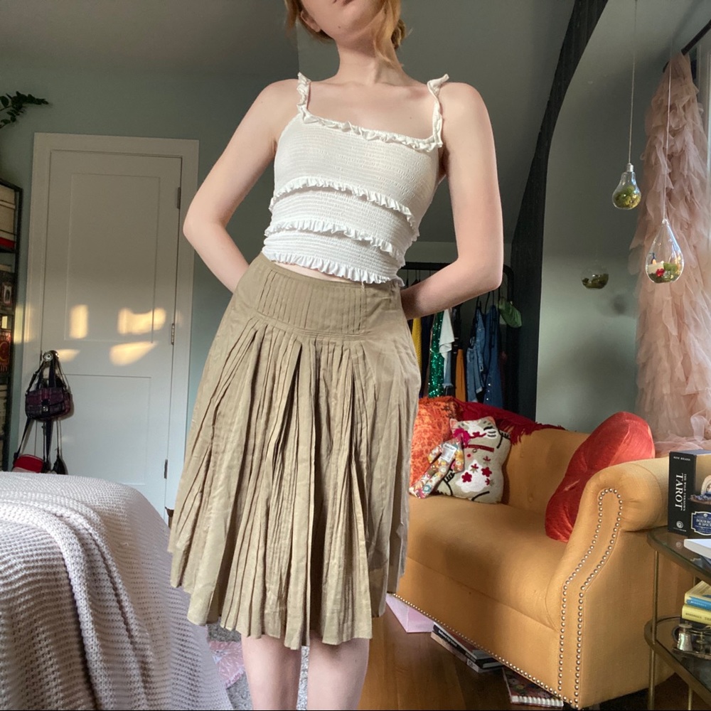 Tan midi skirt